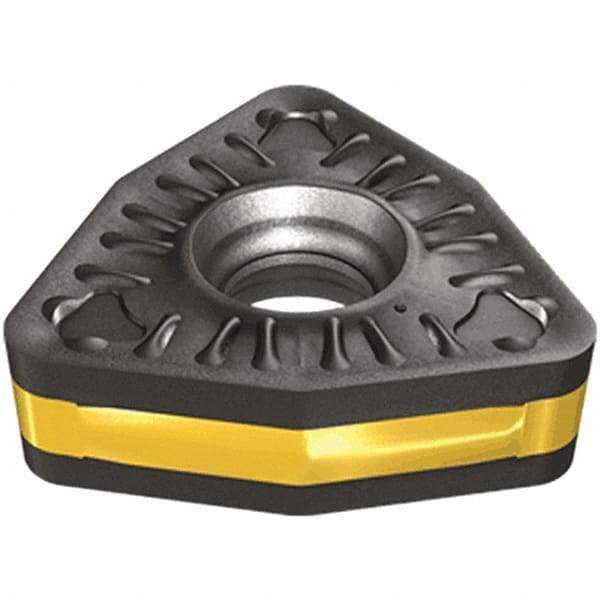 Iscar - WOMG130616 R3P-IQ Grade IC8150 Carbide Turning Insert - TiCN/Al2O3/TiN Finish, 80° Trigon, 3/4" Inscr Circle, 1/4" Thick, 1/16" Corner Radius - Eagle Tool & Supply