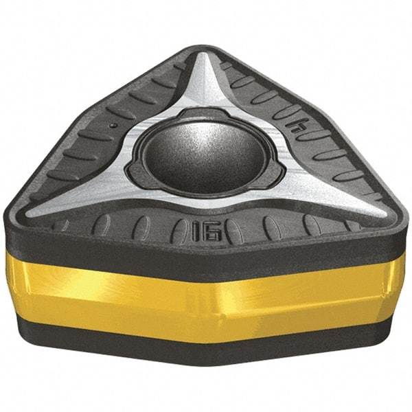 Iscar - WOMG554 T3P-IQ Grade IC8150 Carbide Turning Insert - TiCN/Al2O3/TiCN/TiN Finish, 80° Trigon, 5/8" Inscr Circle, 5/16" Thick, 1/16" Corner Radius - Eagle Tool & Supply