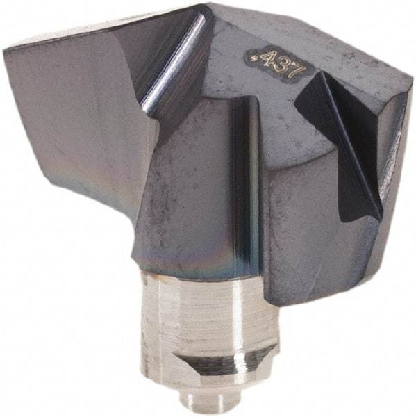 Iscar - Series ICM, 11.1mm Diam Grade IC907 140° Replaceable Drill Tip - Carbide, TiAlN/TiN Finish, 11 Seat Size - Eagle Tool & Supply