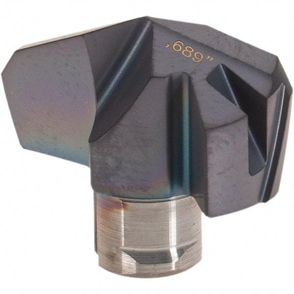 Iscar - Series ICK, 17.5mm Diam Grade IC907 140° Replaceable Drill Tip - Carbide, TiAlN/TiN Finish, 17 Seat Size - Eagle Tool & Supply