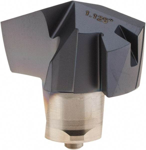 Iscar - Series ICP, 28.58mm Diam Grade IC908 140° Replaceable Drill Tip - Carbide, TiAlN Finish, 28 Seat Size - Eagle Tool & Supply