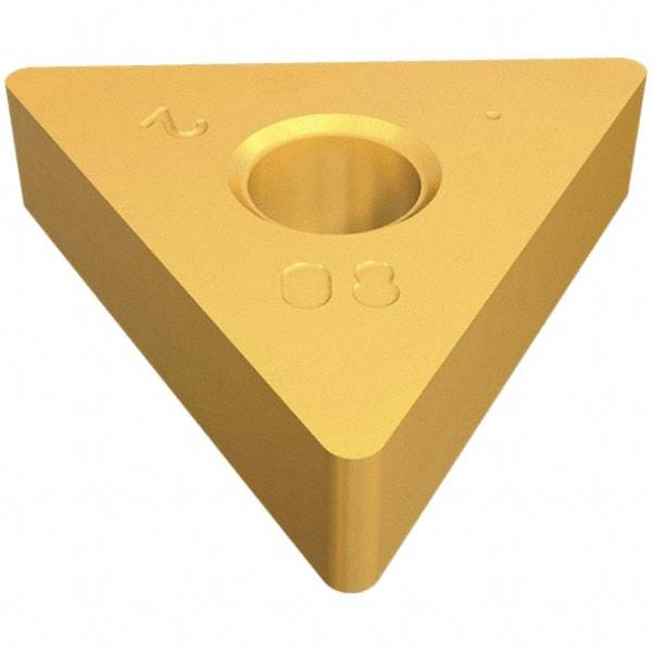 Iscar - TNMA331 Grade IC428 Carbide Turning Insert - TiC/Al2O3 Finish, 60° Triangle, 3/8" Inscr Circle, 3/16" Thick, 1/64" Corner Radius - Eagle Tool & Supply