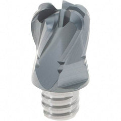 Iscar - MM ETRT08 IC908 Grade Carbide End Mill Milling Tip Insert - TiAlN Coated, 6 Flutes, 0.5" Cut Diam, 0.27" Depth of Cut, 0.65" Extension, 1/8" Cnr Rad, 30° Helix Angle - Eagle Tool & Supply