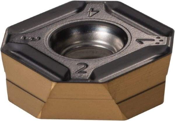 Iscar - IQ845 SYHU0704 MM Grade IC808 Carbide Milling Insert - TiAlN/AlTiN/TiN Finish, 0.165" Thick, 0.543" Inscribed Circle, 0.79mm Corner Radius - Eagle Tool & Supply