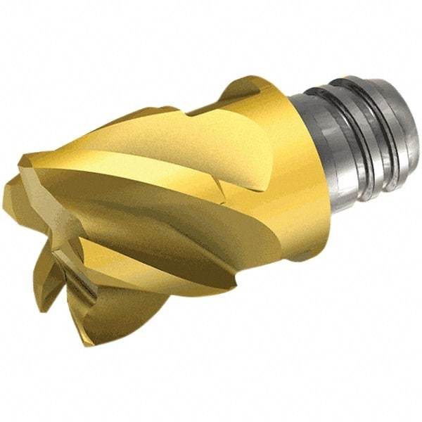 Iscar - MM EC-H Grade IC308 Carbide End Milling Tip Insert - TiCN Finish, 5 Flutes, 3/4" Cutting Diam, 0.63" Depth of Cut, 1" Extension, 35 to 41° Helix - Eagle Tool & Supply