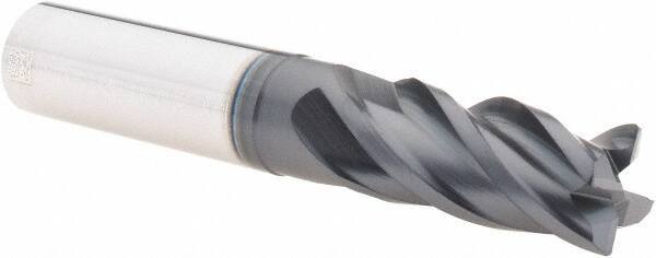 Iscar - 1/2", 4 Flute, Single End, Solid Carbide, 0.023" Corner Radius End Mill - 3" OAL, Right Hand Flute, 1" LOC, Right Hand Cut - Eagle Tool & Supply