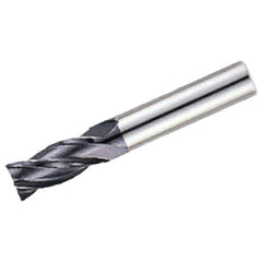 Iscar - 3/8", 4 Flute, Single End, Solid Carbide, 0.02" Corner Radius End Mill - 3" OAL, Right Hand Flute, 3/4" LOC, Right Hand Cut - Eagle Tool & Supply