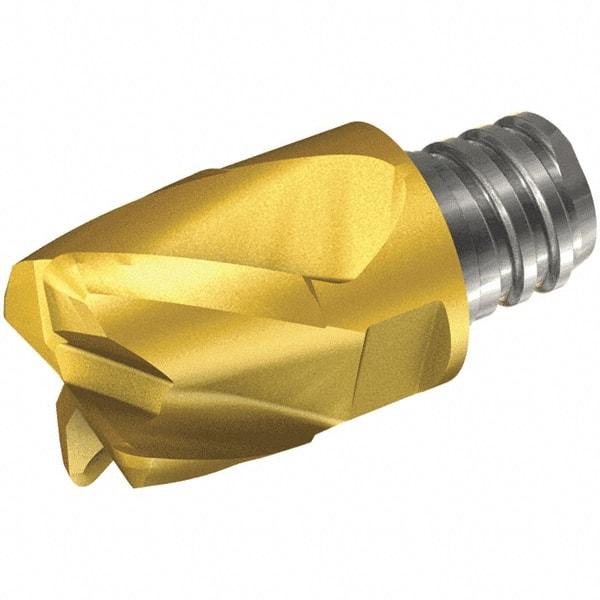 Iscar - MM EC Grade IC908 Carbide End Milling Tip Insert - TiAlN Finish, 4 Flutes, 5mm Cutting Diam, 7mm Depth of Cut, 15mm Extension, 45° Helix - Eagle Tool & Supply