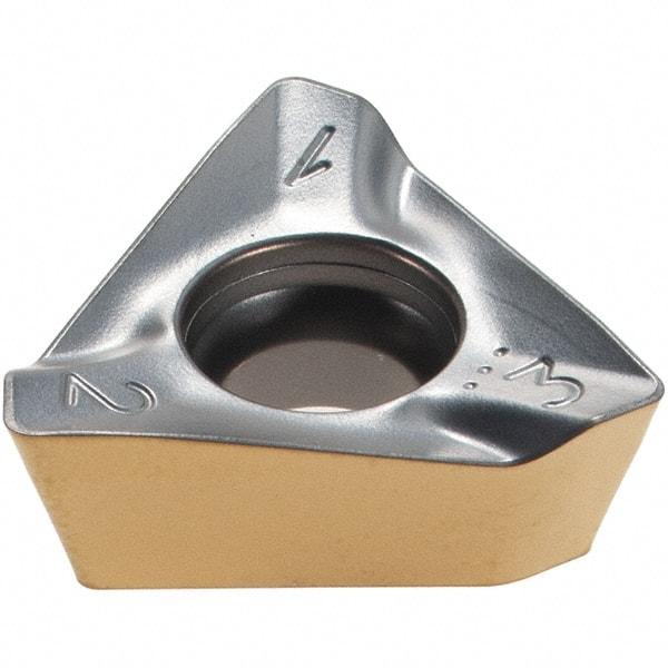 Iscar - HM390 TDKT1505 PDR Grade IC380 Carbide Milling Insert - TiCN/TiN Finish, 0.23" Thick, 0.449" Inscribed Circle, 0.79mm Corner Radius - Eagle Tool & Supply