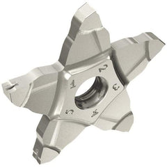 Iscar - PENTA34N239 J IC908 Grade, 0.094" Cutting Width, Carbide Cutoff Insert - Neutral Lead Angle, 0.047" Cnr Rad, TiAlN Coated, Other End - Eagle Tool & Supply