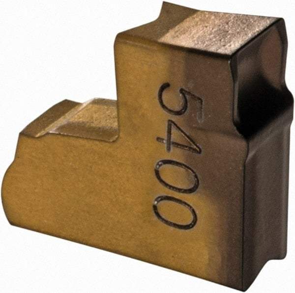 Iscar - TAG3 MF IC5400 Grade, 0.118" Cutting Width, Carbide Cutoff Insert - Neutral Lead Angle, 0.008" Cnr Rad, TiCN/Al2O3/TiN Coated, Single End - Eagle Tool & Supply