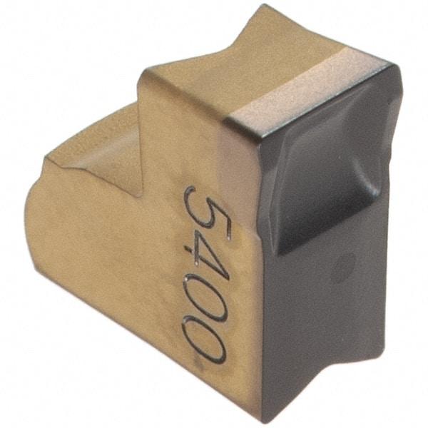Iscar - TAG4 C IC5400 Grade, 0.157" Cutting Width, Carbide Cutoff Insert - Neutral Lead Angle, 0.0094" Cnr Rad, TiCN/Al2O3/TiN Coated, Single End - Eagle Tool & Supply