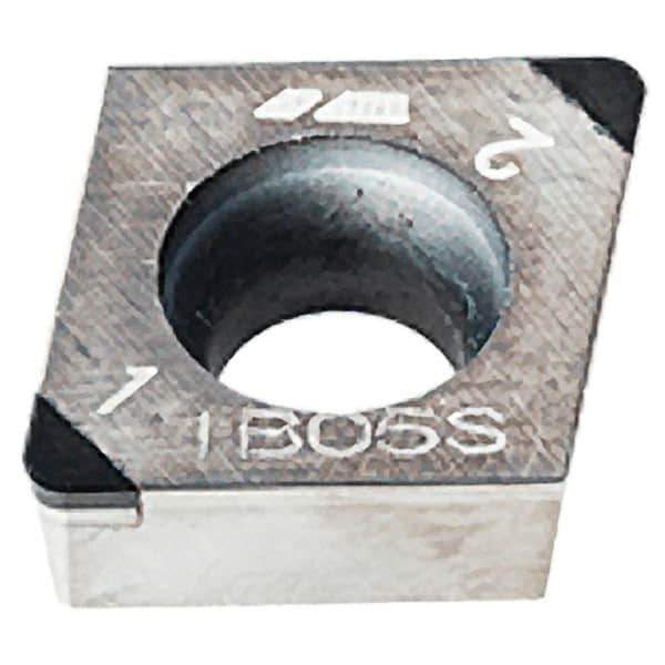 Iscar - CCMW2-1 M2 Grade IB10H CBN Turning Insert - Uncoated, 80° Diamond, 1/4" Inscr Circle, 3/32" Thick, 1/64" Corner Radius - Eagle Tool & Supply