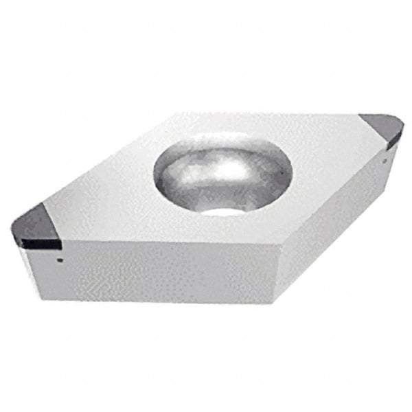 Iscar - DCMW3-2 M2 Grade IB10HC PCBN Turning Insert - TiN Finish, 55° Diamond, 3/8" Inscr Circle, 5/32" Thick, 1/32" Corner Radius - Eagle Tool & Supply