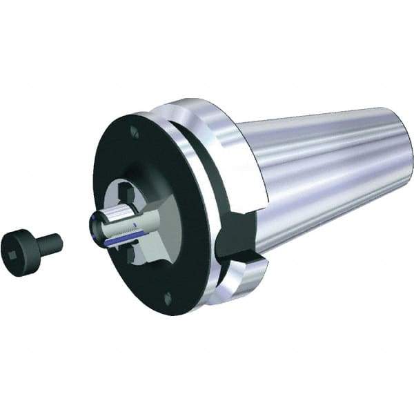 Kennametal - BTKV50 Taper Shank 1" Pilot Diam Shell Mill Holder - 2" Flange to Nose End Projection, 2.19" Nose Diam, 1/2-20 Lock Screw, Through-Spindle & DIN Flange Coolant - Exact Industrial Supply