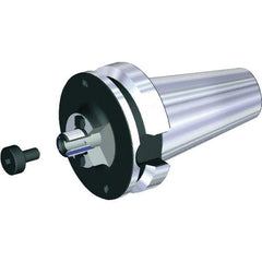 Kennametal - BTKV50 Taper Shank 1-1/2" Pilot Diam Shell Mill Holder - 2" Flange to Nose End Projection, 3.81" Nose Diam, 3/4-16 Lock Screw, Through-Spindle & DIN Flange Coolant - Exact Industrial Supply