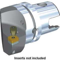 Kennametal - Right Hand Cut, Size KM63, CN.. Insert Compatiblity, Internal or External Modular Turning & Profiling Cutting Unit Head - 43mm Ctr to Cutting Edge, 60mm Head Length, Through Coolant, Series M-Clamping - Eagle Tool & Supply