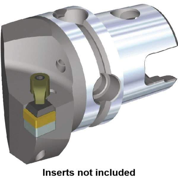 Kennametal - Left Hand Cut, Size KM63, CN.. Insert Compatiblity, Internal or External Modular Turning & Profiling Cutting Unit Head - 43mm Ctr to Cutting Edge, 60mm Head Length, Through Coolant - Eagle Tool & Supply