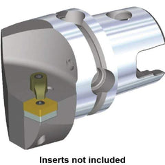 Kennametal - Left Hand Cut, Size KM80, CN.. Insert Compatiblity, Internal or External Modular Turning & Profiling Cutting Unit Head - 53mm Ctr to Cutting Edge, 70mm Head Length, Through Coolant, Series M-Clamping - Eagle Tool & Supply