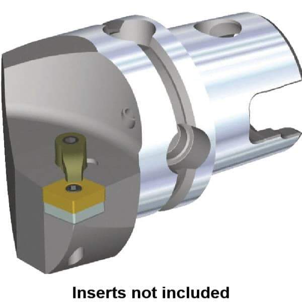 Kennametal - Right Hand Cut, Size KM50, CN.. Insert Compatiblity, Internal or External Modular Turning & Profiling Cutting Unit Head - 35mm Ctr to Cutting Edge, 50mm Head Length, Through Coolant, Series M-Clamping - Eagle Tool & Supply