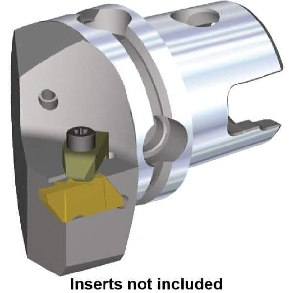 Kennametal - NG4L Insert, 60mm Head Length, Modular Grooving Cutting Unit Head - Left Hand Cut, System Size KM50, Through Coolant, Series Top Notch - Eagle Tool & Supply