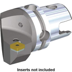 Kennametal - Right Hand Cut, Size KM40, CN.. Insert Compatiblity, Internal or External Modular Turning & Profiling Cutting Unit Head - 27mm Ctr to Cutting Edge, 40mm Head Length, Through Coolant, Series Kenlever - Eagle Tool & Supply