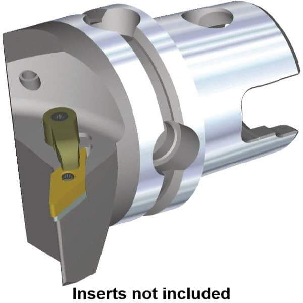 Kennametal - Left Hand Cut, Size KM40, VN.. Insert Compatiblity, Modular Turning & Profiling Cutting Unit Head - 27mm Ctr to Cutting Edge, 50mm Head Length, Through Coolant, Series M-Clamping - Eagle Tool & Supply