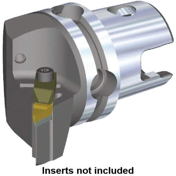 Kennametal - Right Hand Cut, Size KM50, V.GR.. Insert Compatiblity, Modular Turning & Profiling Cutting Unit Head - 35mm Ctr to Cutting Edge, 50mm Head Length, Through Coolant, Series Top Notch - Eagle Tool & Supply