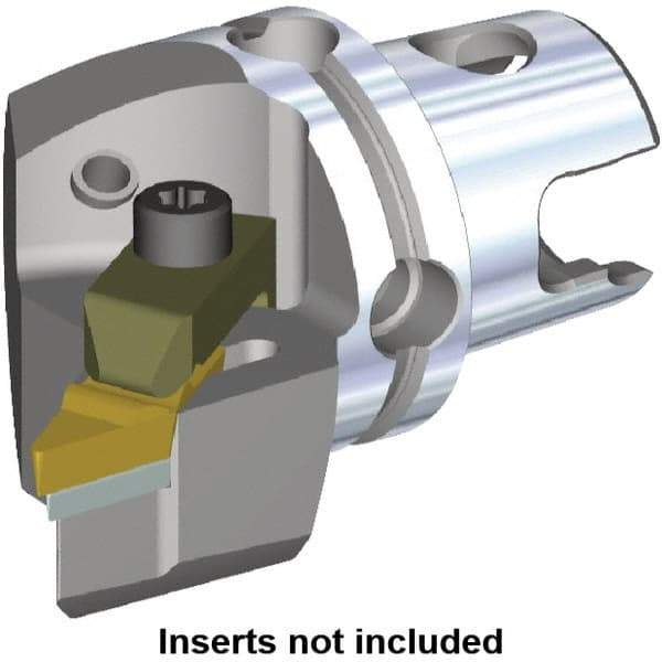 Kennametal - V.GR.. Insert, 50mm Head Length, Modular Grooving Cutting Unit Head - Right Hand Cut, System Size KM40, Through Coolant, Series Top Notch - Eagle Tool & Supply