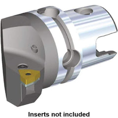 Kennametal - Right Hand Cut, Size KM40, WN.. Insert Compatiblity, Internal or External Modular Turning & Profiling Cutting Unit Head - 27mm Ctr to Cutting Edge, 40mm Head Length, Through Coolant, Series Kenlever - Eagle Tool & Supply