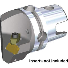 Kennametal - NG4R Insert, 50mm Head Length, Modular Grooving Cutting Unit Head - Left Hand Cut, System Size KM50, Through Coolant, Series Top Notch - Eagle Tool & Supply