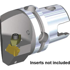 Kennametal - NG4R Insert, 70mm Head Length, Modular Grooving Cutting Unit Head - Left Hand Cut, System Size KM80, Through Coolant, Series Top Notch - Eagle Tool & Supply