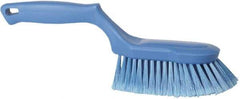 Vikan - 2" Bristle Length, Polyester Wash Brush - 5-13/16" Long x 5" Wide Head, 13-1/2" OAL, Blue, Polypropylene Block - Eagle Tool & Supply