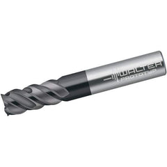 Walter-Prototyp - 16mm, 32mm LOC, 16mm Shank Diam, 92mm OAL, 4 Flute, Solid Carbide Square End Mill - Single End, TiAlN Finish, Spiral Flute, 50° Helix, Centercutting, Right Hand Cut, Right Hand Flute - Eagle Tool & Supply