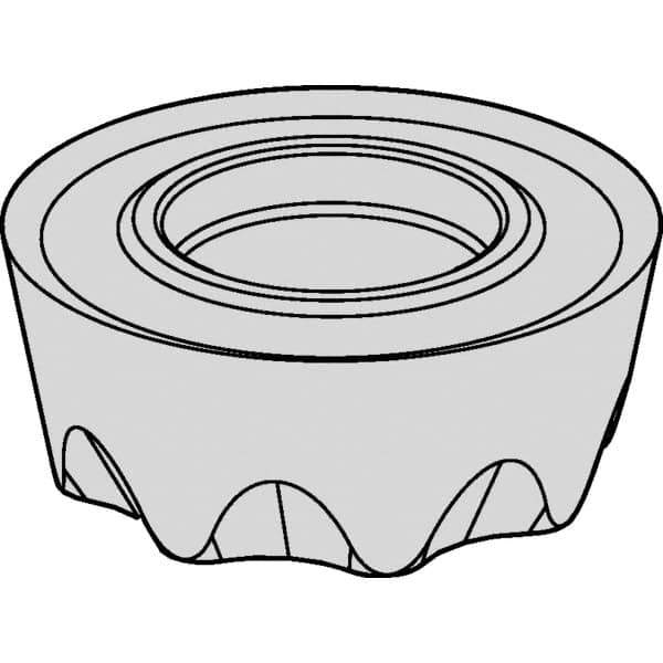 Kennametal - RPET1605M0 GE Grade KC725M Carbide Milling Insert - TiN/TiCN/TiN Finish, 0.2189" Thick, 16mm Inscribed Circle - Eagle Tool & Supply