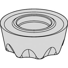 Kennametal - RPET1605M0 GE Grade KCSM30 Carbide Milling Insert - TiAlN Finish, 0.2189" Thick, 16mm Inscribed Circle - Eagle Tool & Supply