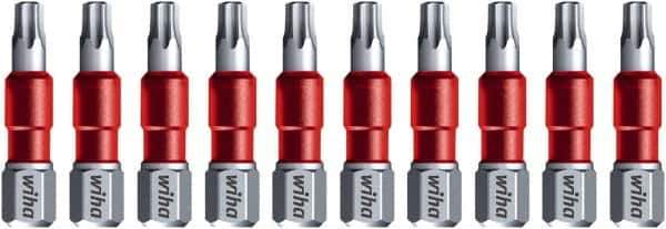 Wiha - T30 Torx Bit - 1/4" Hex Drive, 1-9/64" OAL - Eagle Tool & Supply