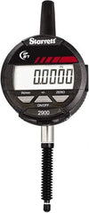 Starrett - 1" Max Measurement, 0.0005" Graduation, Electronic Drop Indicator - Accurate to 0.001", Inch & Metric System, LCD Display - Eagle Tool & Supply