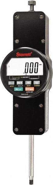 Starrett - 2" Max Measurement, 0.0001, 0.0005 & 0.001" Graduation, Electronic Drop Indicator - Accurate to 0.0002", Inch & Metric System, LCD Display - Eagle Tool & Supply