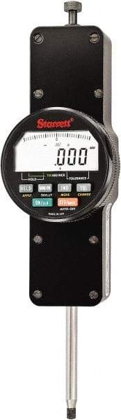 Starrett - 2" Max Measurement, 0.0001, 0.0005 & 0.001" Graduation, Electronic Drop Indicator - Accurate to 0.0002", Inch & Metric System, LCD Display - Eagle Tool & Supply