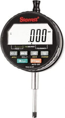 Starrett - 1" Max Measurement, 0.00005, 0.0001, 0.0005 & 0.001" Graduation, Electronic Drop Indicator - Accurate to 0.0001", Inch & Metric System, LCD Display - Eagle Tool & Supply