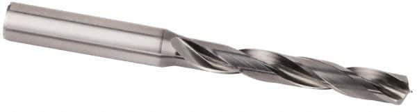 Kennametal - 13.5mm 135° Spiral Flute Solid Carbide Screw Machine Drill Bit - Multilayer AlCr Finish, Right Hand Cut, 60mm Flute Length, 107mm OAL, Standard Point, Straight Shank, Through Coolant - Eagle Tool & Supply