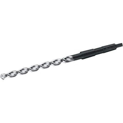 Walter-Titex - 19.25mm, 2MT 130° Point High Speed Steel Taper Shank Drill Bit - Bright/Oxide Finish, 177mm Flute Length, 275mm OAL, Parabolic Flute, Series A4422 - Eagle Tool & Supply
