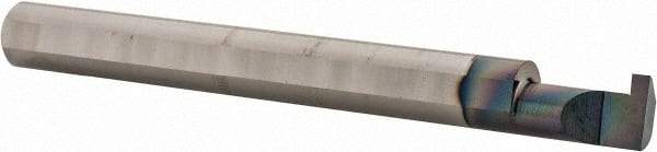 Scientific Cutting Tools - 0.063" Groove Width, 1/4" Min Hole Diam, 3/8" Max Hole Depth, Retaining Ring Grooving Tool - 0.06" Projection, 2-1/8" Shank Length, 2-1/2" OAL, Solid Carbide, AlTiN+ Finish - Exact Industrial Supply