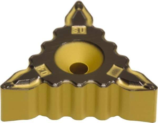 Sumitomo - TRM551704 SU Grade AC610M Carbide Turning Insert - Al2O3 Finish, 55° Triangle, 0.394" Inscr Circle, 0.197 Thick, 1/64" Corner Radius - Eagle Tool & Supply