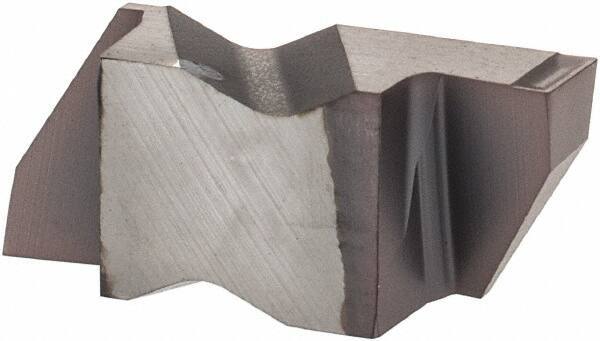 Kennametal - 3125NF K Grade KCU25, 3.18mm Cutting Width Carbide Grooving Insert - 3.81mm Max Depth of Cut, Right Hand, 0.19mm Corner Radius, AlTiN Finish - Eagle Tool & Supply