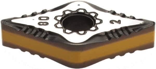 Iscar - DNMG432 F3P Grade IC8250 Carbide Turning Insert - TiCN/Al2O3/TiN Finish, 55° Diamond, 1/2" Inscr Circle, 3/16" Thick, 1/32" Corner Radius - Eagle Tool & Supply