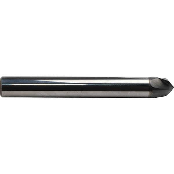 Emuge - 20° Taper Angle per Side, 16mm Small End Diam, 18.5mm LOC, Solid Carbide 3 Flute Tapered Circle Segment Taper Form End Mill - AlCr Finish, 108mm OAL, 16mm Shank Diam, Spiral Flute, 30° Helix - Eagle Tool & Supply