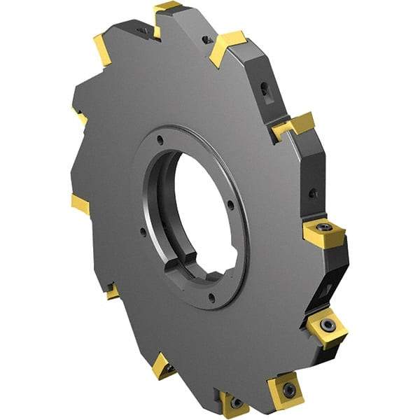 Sandvik Coromant - 0.315" Cutting Width, 1" Depth of Cut, 1.2598" Hole Diam, 10 Tooth Indexable Slotting Cutter - Neutral Cutting Direction - Eagle Tool & Supply