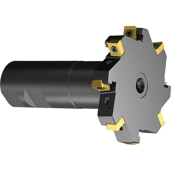 Sandvik Coromant - 5/16" Cutting Width, 0.583" Depth of Cut, 2" Cutter Diam, 1" Hole Diam, 6 Tooth Indexable Slotting Cutter - Right Hand Cutting Direction - Eagle Tool & Supply